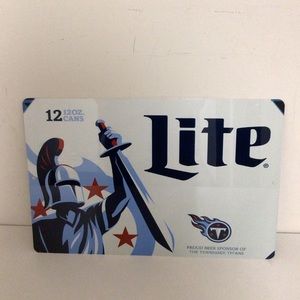 Tennessee Titans NFL Miller Lite Beer Metal Tin Sign